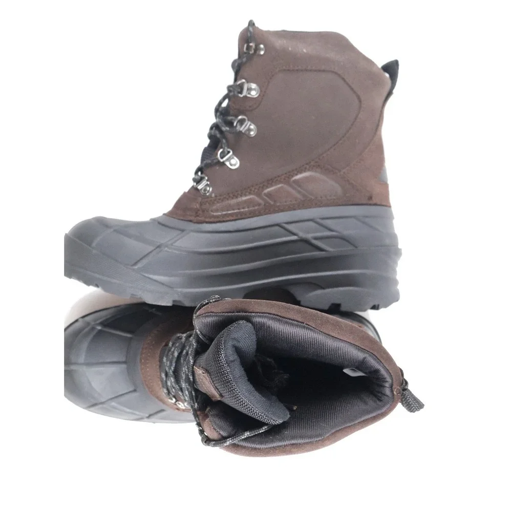 Kamik Fargo 2 Winter Boots Brown Solid Mens 10 Suede Leather Waterproof NWT $110